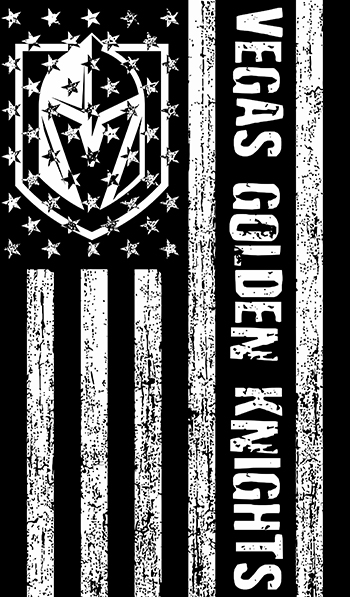 Vegas Golden Knights Black And White American Flag logo iron on paper